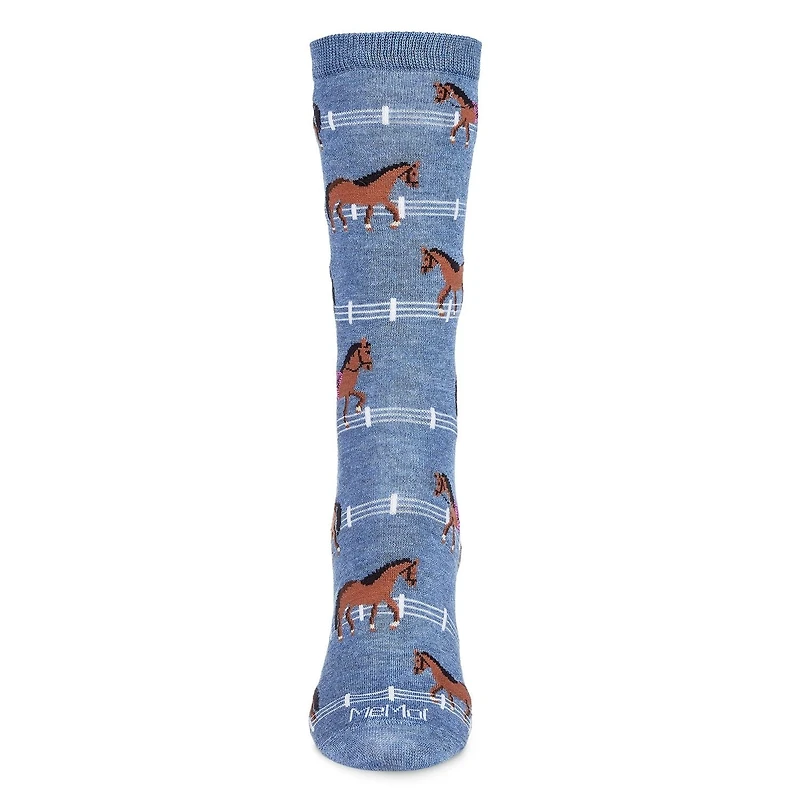 MeMoi Show Pony Bamboo Blend Crew Socks