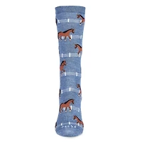 MeMoi Show Pony Bamboo Blend Crew Socks