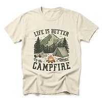 Simply Sage Market - Life Is Better By The Campfire Tent Men's Garment Dyed Graphic T-Shirt