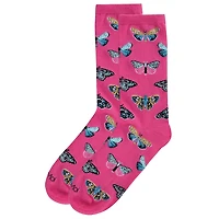MeMoi Butterfly Bamboo Blend Crew Socks