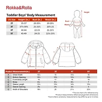 Rokka&Rolla Toddler Boys Water-Resistant Fleece-Lined Puffer Jacket