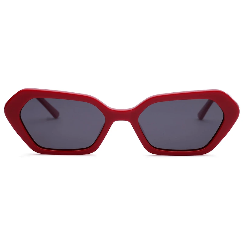 AGP PARIS Women's Futuristic Angular Micro Acetate Polarized Lens UV400 Sunglasses