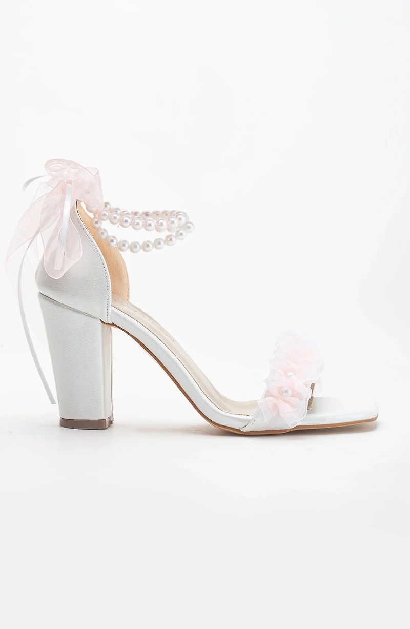 Forever & Always Womens Elsa Lace Bridal Sandals with Pearls