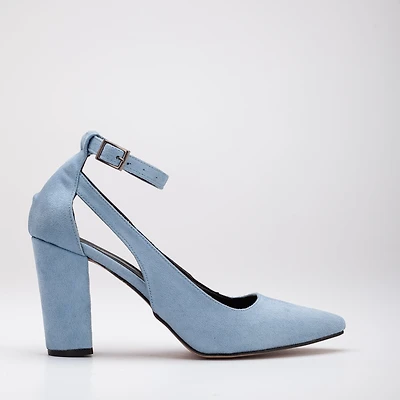 Forever & Always Womens Colette Pointed Toe High Block Heels