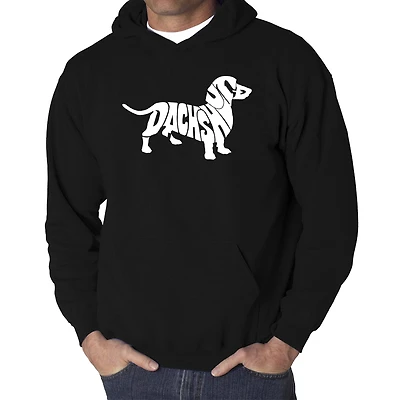 LA Pop Art Dachshund - Men's Word Hooded Sweatshirt