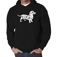 LA Pop Art Dachshund - Men's Word Hooded Sweatshirt