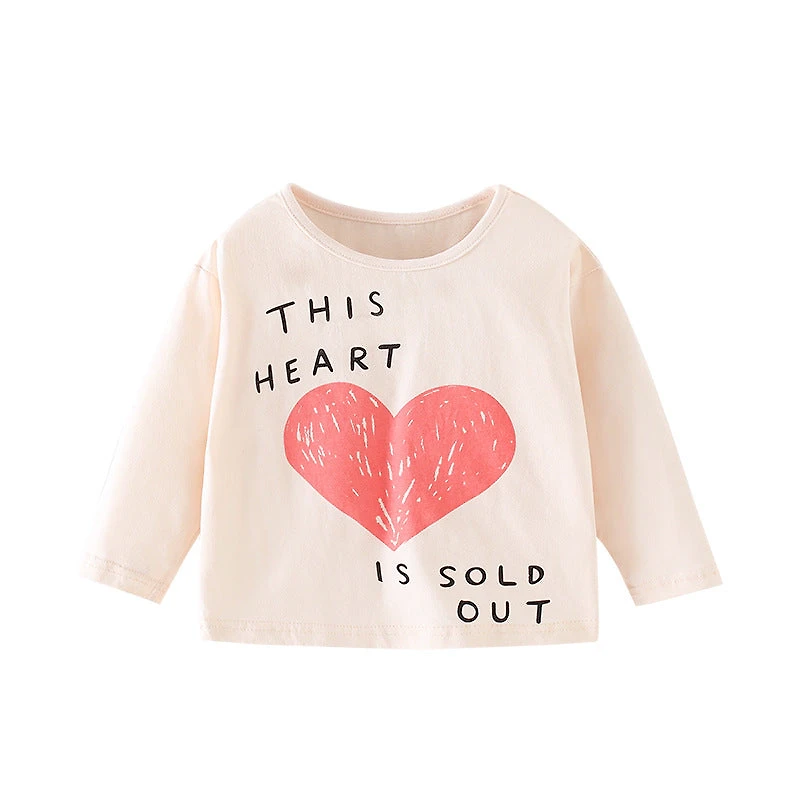 MyKids-USA Baby Girl Heart Pattern Long Sleeve Kids Valentine Day Shirt
