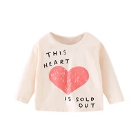 MyKids-USA Baby Girl Heart Pattern Long Sleeve Kids Valentine Day Shirt