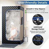 SlickBlue Unisex Portable Steam Sauna Tent with Chair