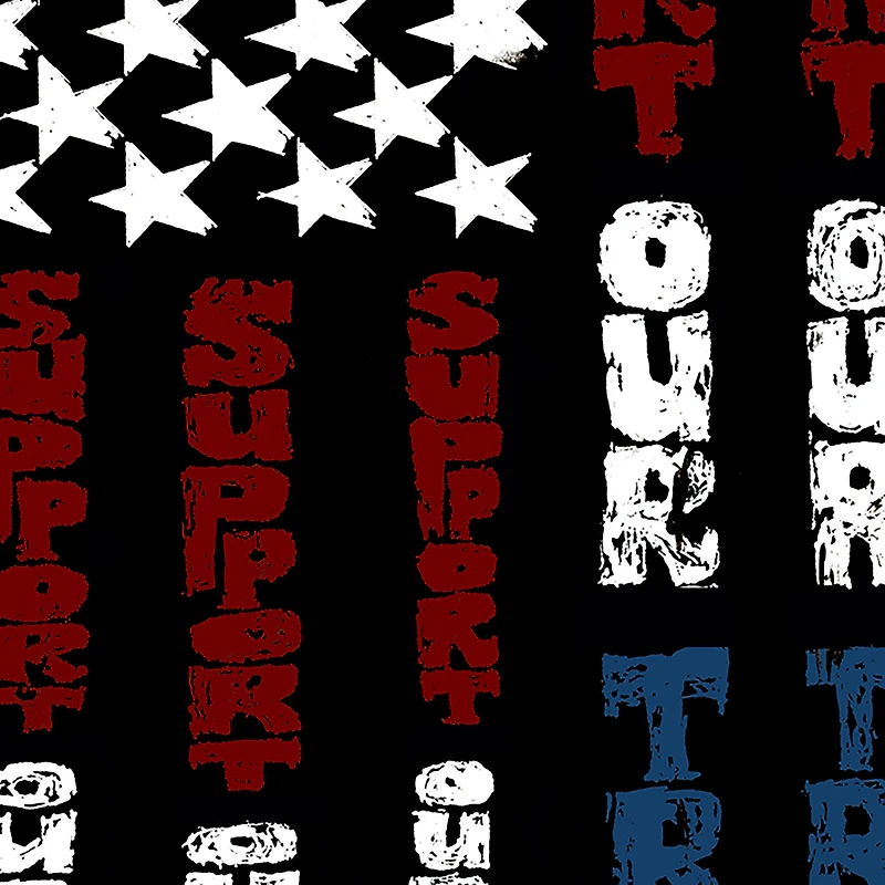 LA Pop Art Men's Word T-Shirt - Support Our Troops