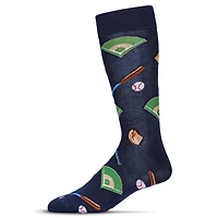 MeMoi Men's Baseball Bamboo Crew Socks