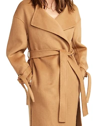 Belle & Bloom Womens Head Over Heels Collarless Robe Coat