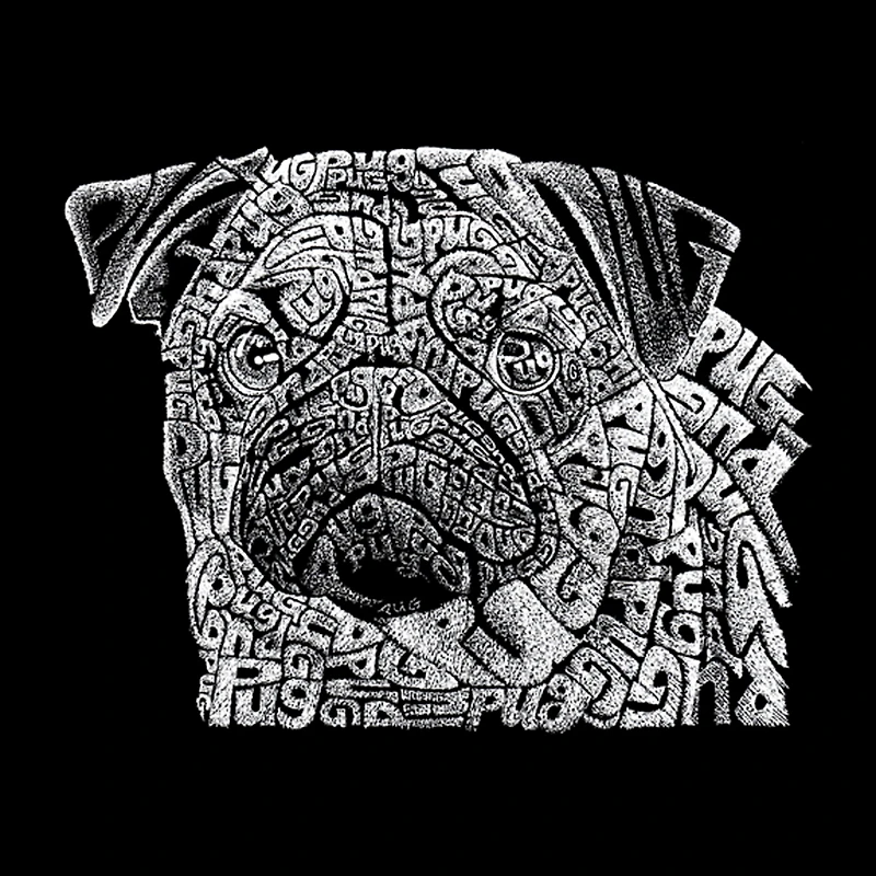 LA Pop Art Men's Word T-Shirt - Pug Face