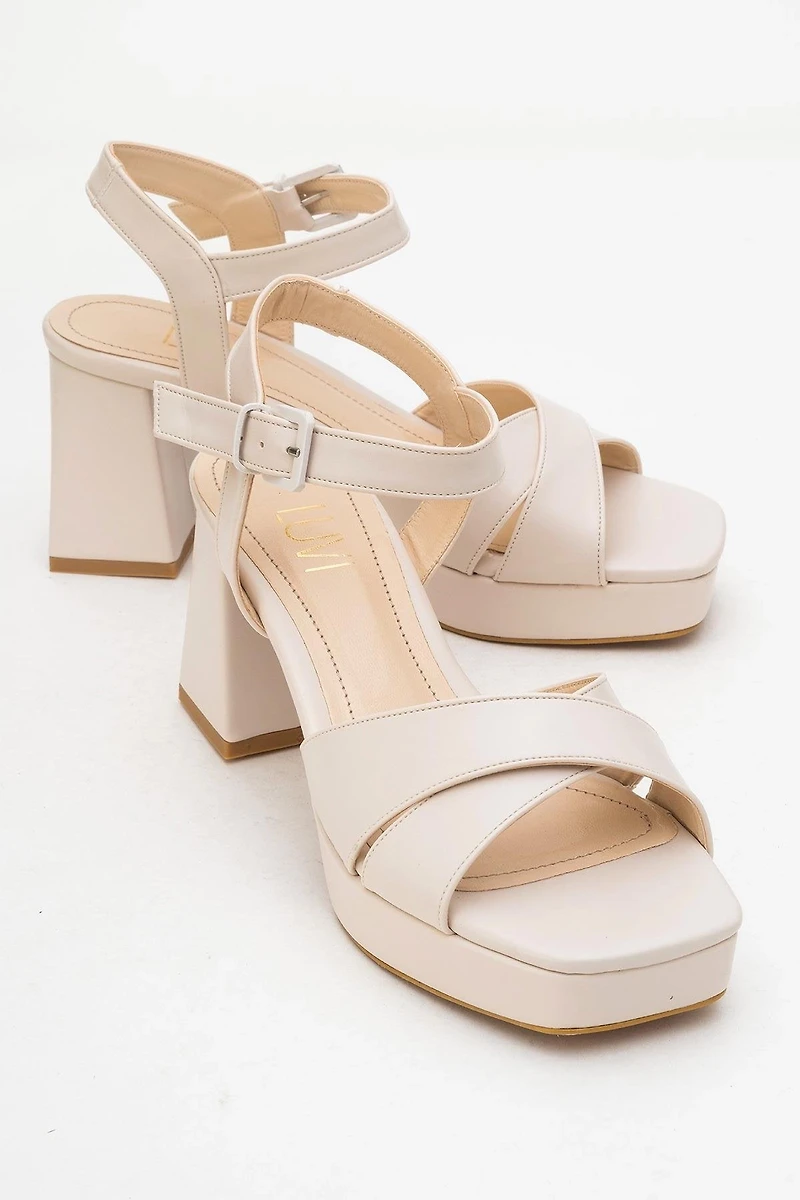 Prologue Shoes Womens Lisbon Platform Block Heel Sandal