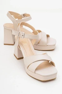 Prologue Shoes Womens Lisbon Platform Block Heel Sandal