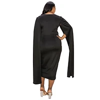 L I V D Women's Plus Naomi Cape Dress