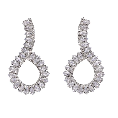 AGP PARIS Womens Diamond Dust Drop Earrings
