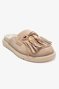 Forever & Always Womens Carol Tassel Leather Mules