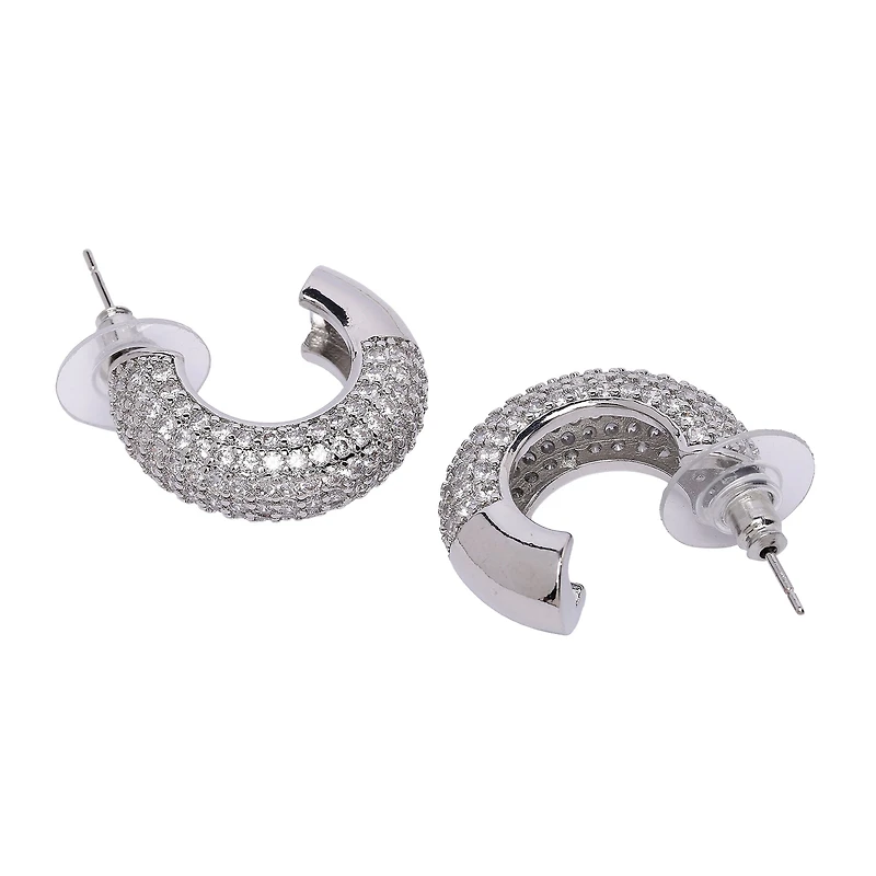 AGP PARIS Womens Twinkling Dainty Hoop Earrings