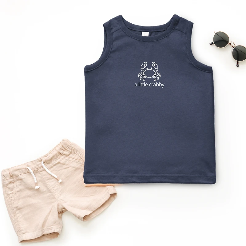 The Juniper Shop - A Little Crabby Outline Toddler Graphic Tank