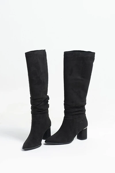 Prologue Shoes Womens Vianella Block Heel Knee High Boot