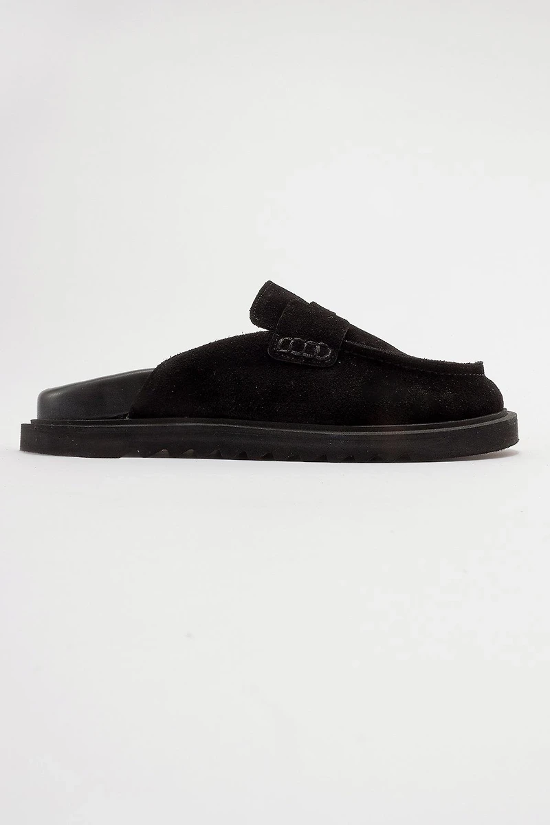 Forever & Always Womens Laven Suede Leather Mules
