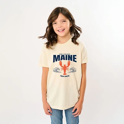 The Juniper Shop - Maine Fresh Lobster Waves Youth Short Sleeve Graphic T-Shirt