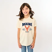 The Juniper Shop - Maine Fresh Lobster Waves Youth Short Sleeve Graphic T-Shirt