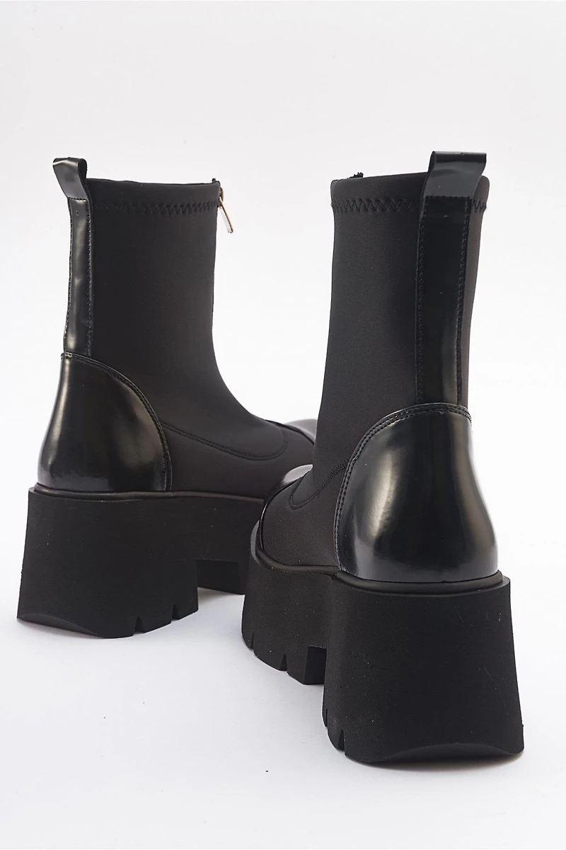 Prologue Shoes Womens Bray Patent Chunky Boot