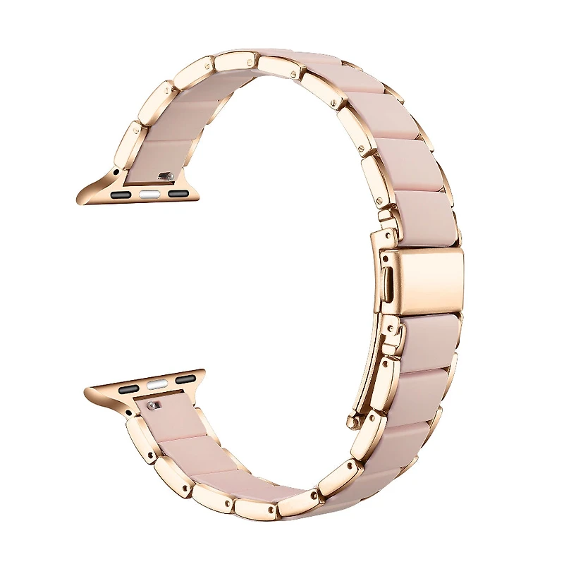 Posh Tech Womens Wren Silicone + Stainless Steel Band for Apple Watch
