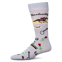 MeMoi Men's Kentucky Rayon From Bamboo Crew Socks
