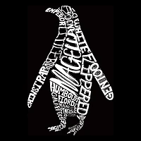 LA Pop Art Men's Word T-Shirt - Penguin