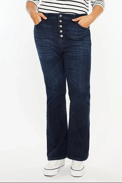 Kancan Women's Plus High Rise Bootcut Jeans Teresa