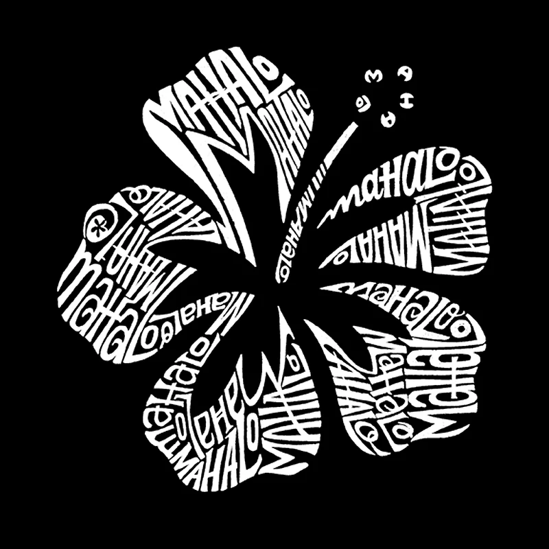 LA Pop Art Mahalo - Mens Word Crew Sweatshirt