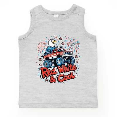 The Juniper Shop - Red, White & Cool Truck Eagle Youth Tank Top