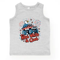 The Juniper Shop - Red, White & Cool Truck Eagle Youth Tank Top