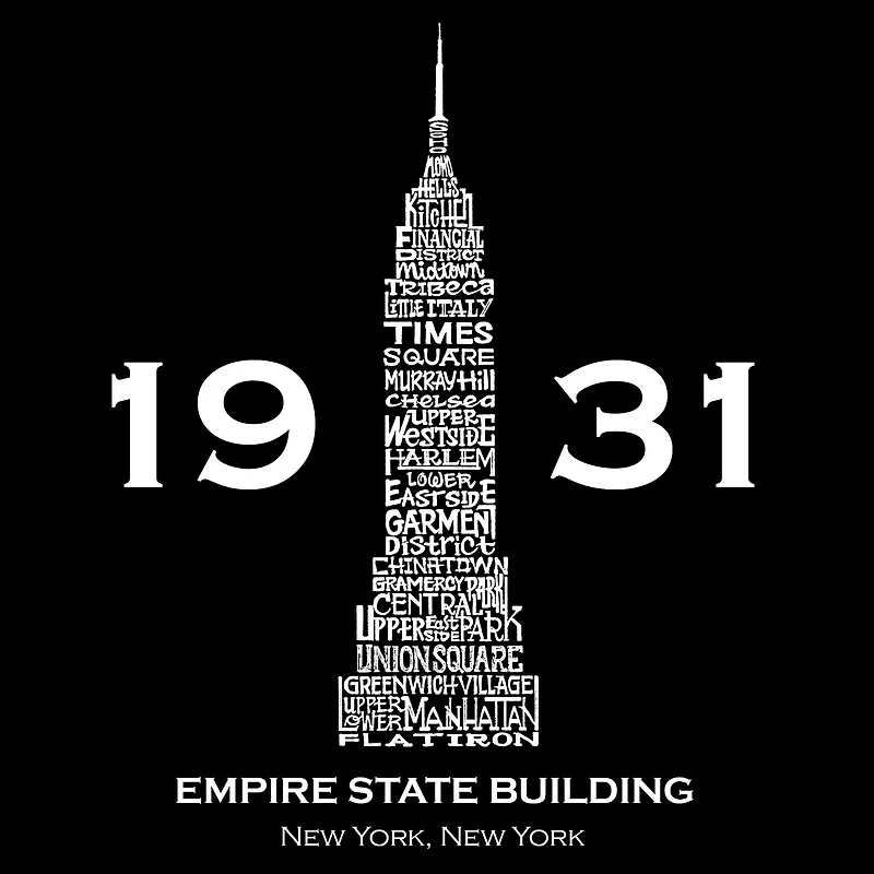 LA Pop Art Women's Word T-Shirt - Empire State Building
