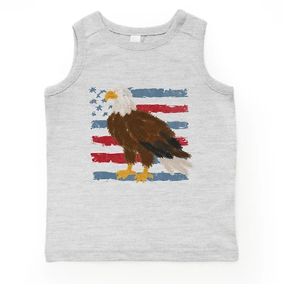 The Juniper Shop - Youth Tank Top Bald Eagle Patriotic Flag