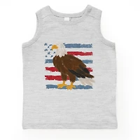 The Juniper Shop - Youth Tank Top Bald Eagle Patriotic Flag