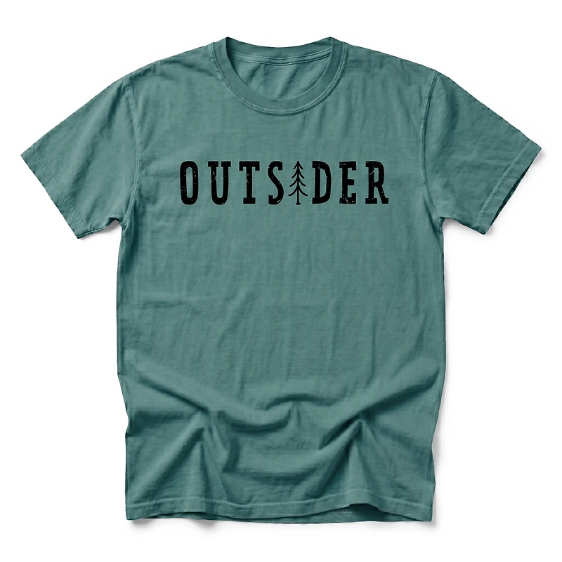 Simply Sage Market - Outsider Pine Tree Men's Garment Dyed Graphic T-Shirt