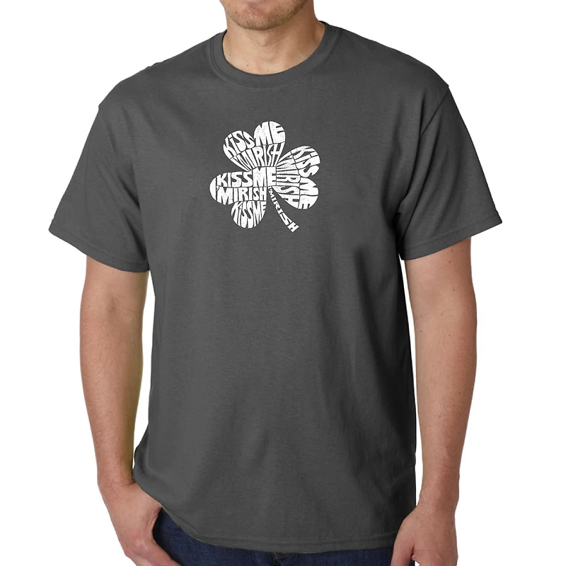 LA Pop Art Men's Word T-Shirt - Kiss Me I'm Irish