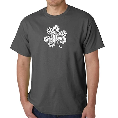 LA Pop Art Men's Word T-Shirt - Kiss Me I'm Irish