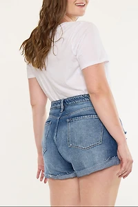 KanCan Women's Plus Ultra High Rise Shorts Lyric