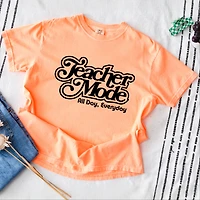 Simply Sage Market - Teacher Mode Everyday Women's Garment Dyed Graphic T-Shirt
