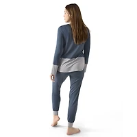 MeMoi Women's 2 Piece Two Tone  Pajama Set