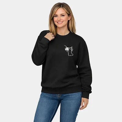 Simply Sage Market - Embroidered Boo Cheri Ghost Women's Graphic Sweatshirt