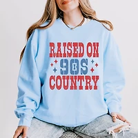 Simply Sage Market - Raised On 90s Country Stars Women's Lightweight Garment Dyed Sweatshirt