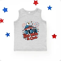 The Juniper Shop - Red, White & Cool Truck Eagle Youth Tank Top