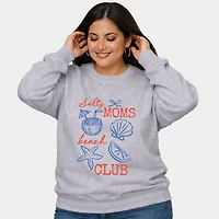 Simply Sage Market - Salty Moms Beach Club Outline  Women's Plus Sized Graphic Sweatshirt