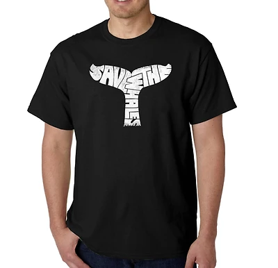 LA Pop Art Men's Word T-Shirt - Save The Whales